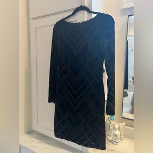 Vince Camuto Black and Blue Velvet dress